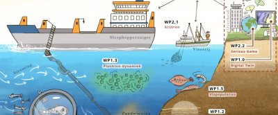 De illustratie geeft operationele aanbevelingen weer om ecosysteem-gebaseerde grootschalige zandwinning mogelijk te maken, zoals bijvoorbeeld organisatie-verandering en strategieontwikkeling.
